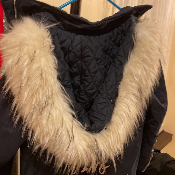 fur collar winter coat - Picture 6 of 8